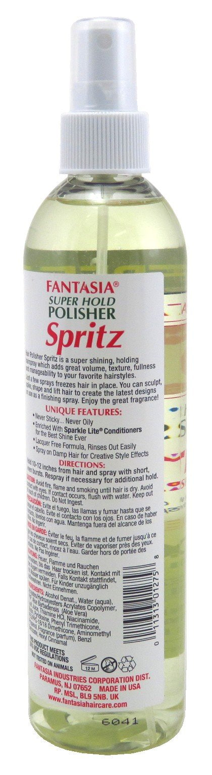 Fantasia Spritz Super-Hold 12 Ounce Bonus Pump Clear (354ml) (2 Pack)